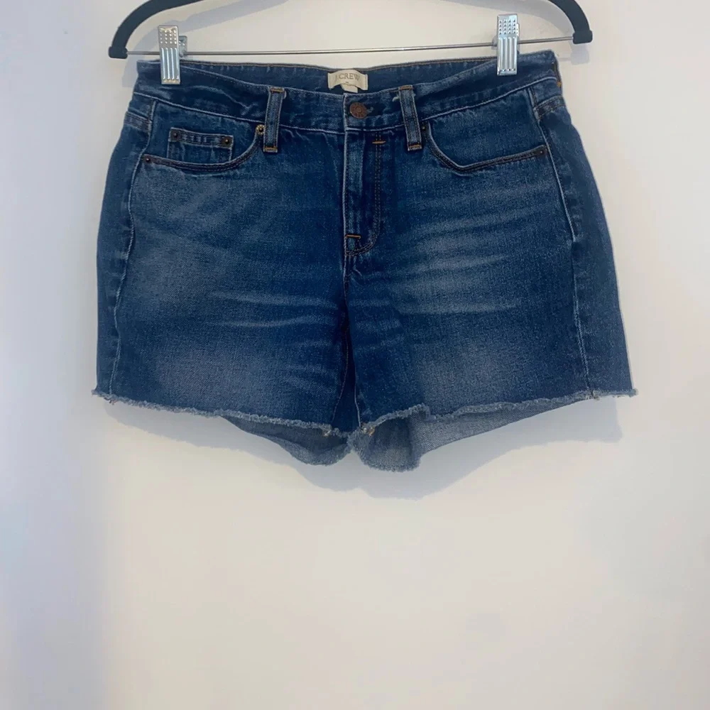 J.Crew 5” Inseam Raw Hem Denim Shorts | Dark Wash | Size 26